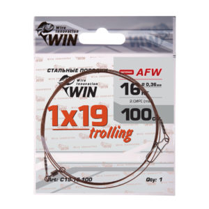 Поводок WIN 1×19 Trolling (AFW) 16кг 100см (1шт)