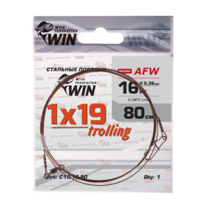 Поводок WIN 1×19 Trolling (AFW) 16кг  80см (1шт)
