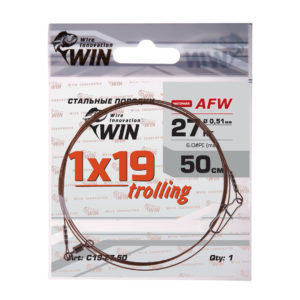 Поводок WIN 1×19 Trolling (AFW) 27кг  50см (1шт)